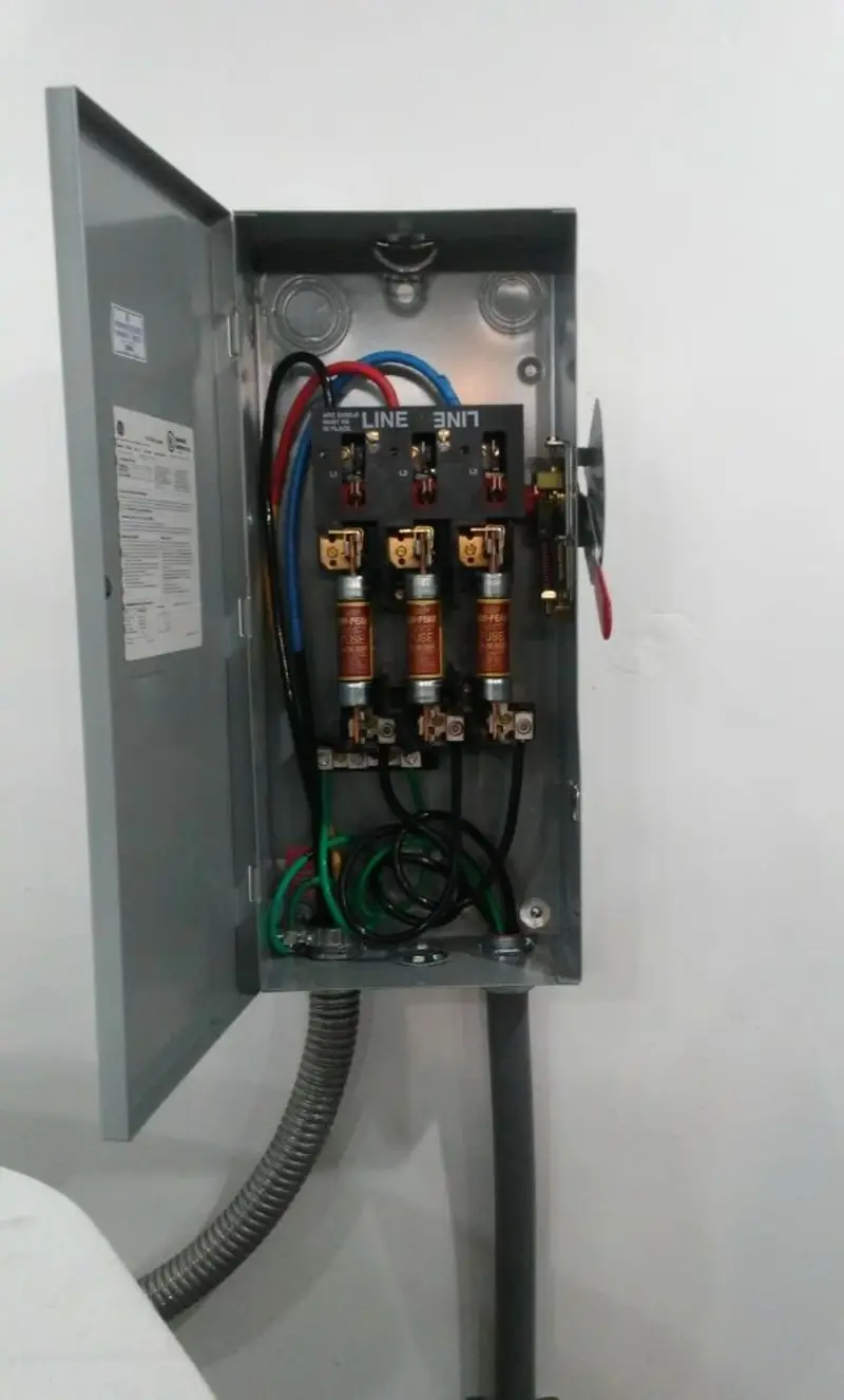 Three-phase disconnect switch installed for Electrical Wiring & Rewiring in Skaneateles